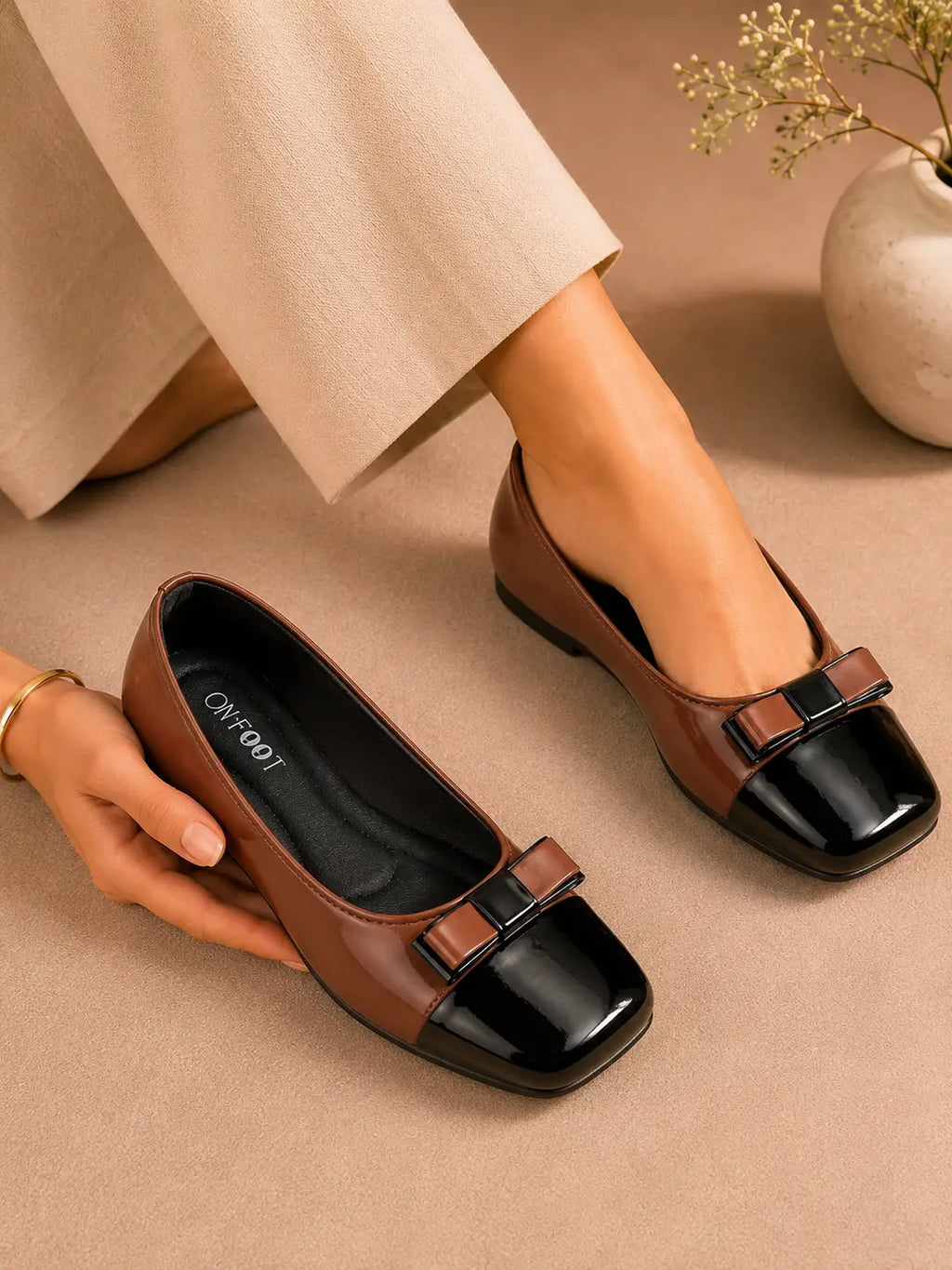 Stylish Square Toe Casual Pumps - 073 - Mustard