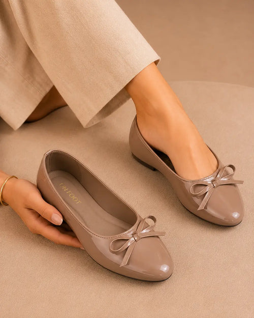 Stylish Ballerina Pumps - 074 - Mustard